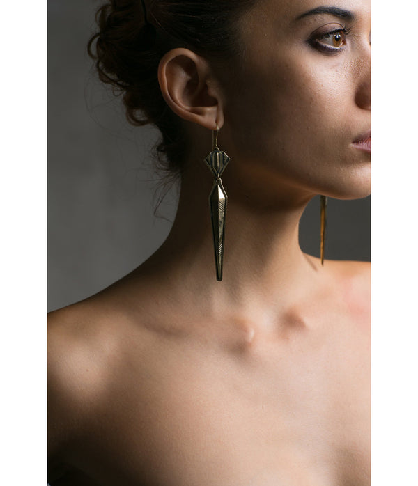 boucles d'oreilles style déco à pointes