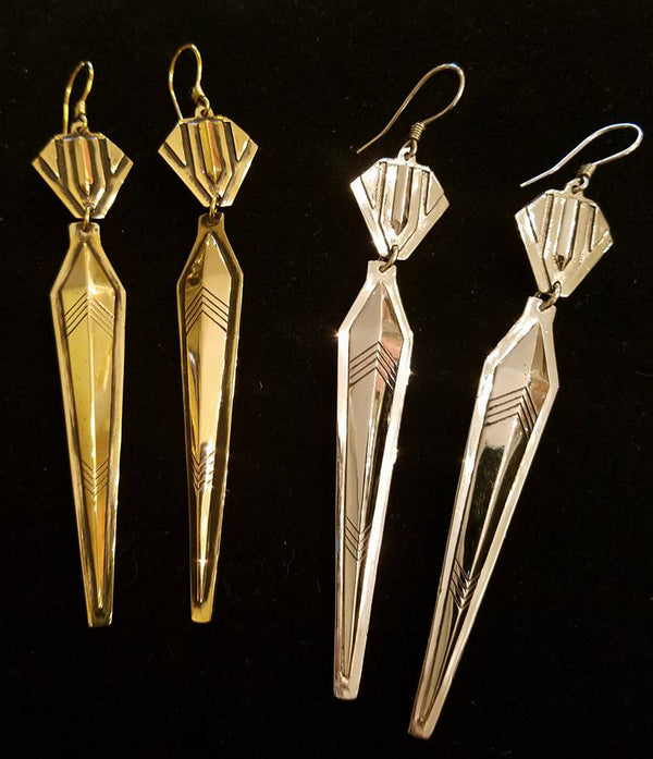boucles d'oreilles style déco à pointes