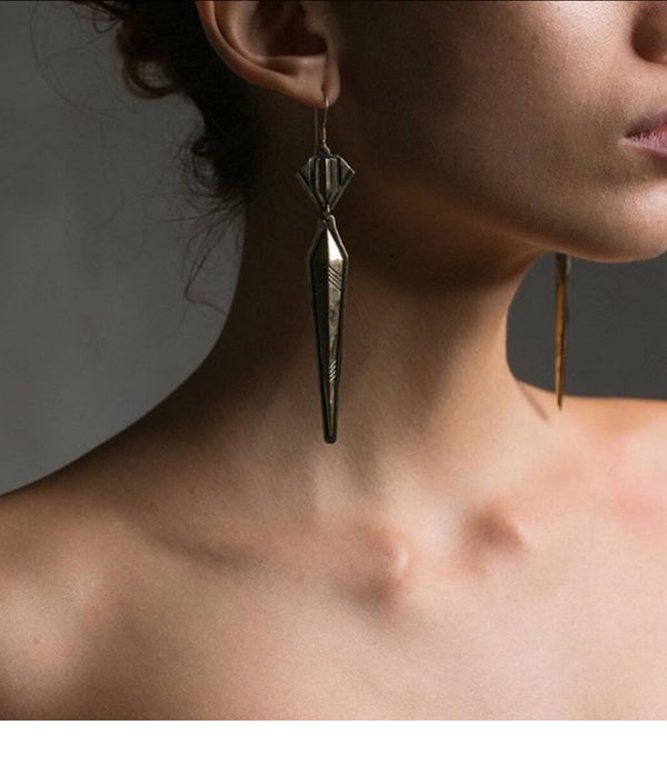 boucles d'oreilles style déco à pointes
