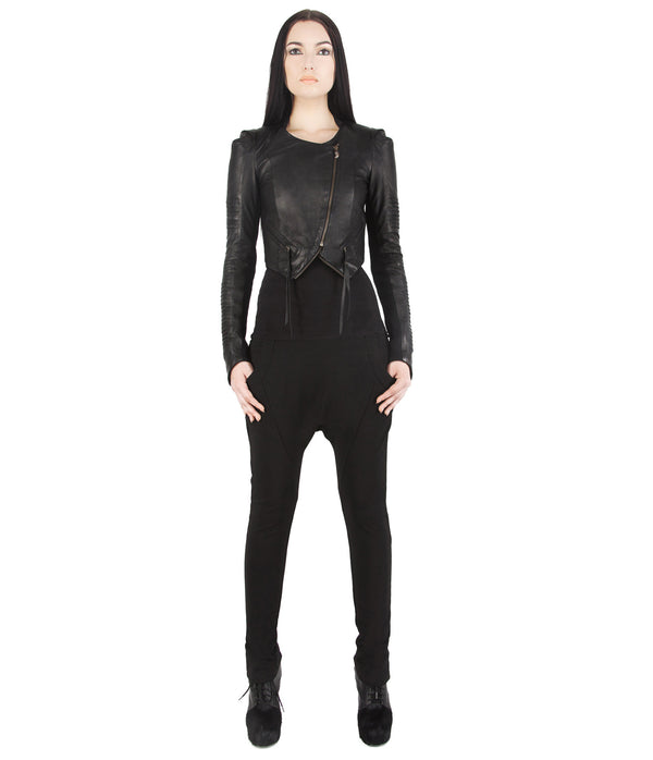 ribbed crop jacket