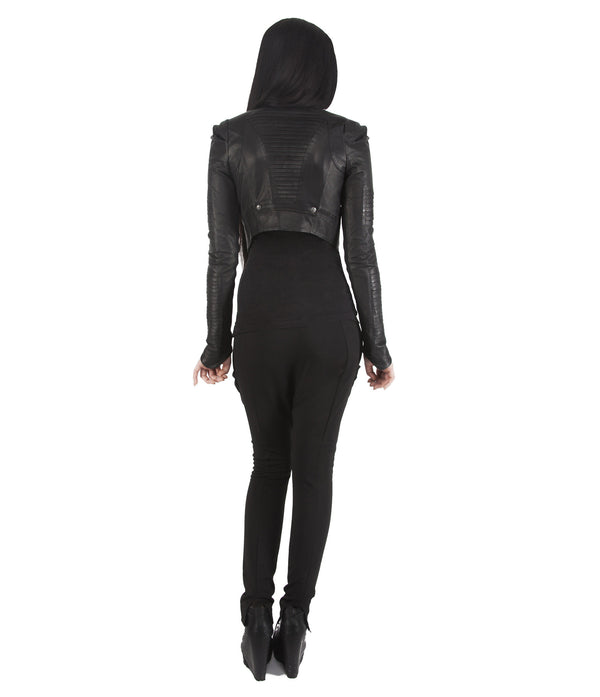 ribbed crop jacket