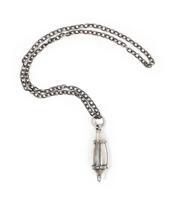 large lantern pendant / sterling silver chain