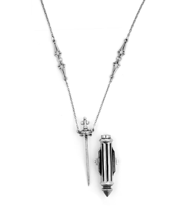 nouveau perfume bottle - sterling silver