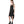 Load image into Gallery viewer, Easy to wear, relax fit, asymmetrical tank dress made of very soft eco-bamboo and cotton jersey blend. Raw hem finish, linen string tied back. Black summer dress.
