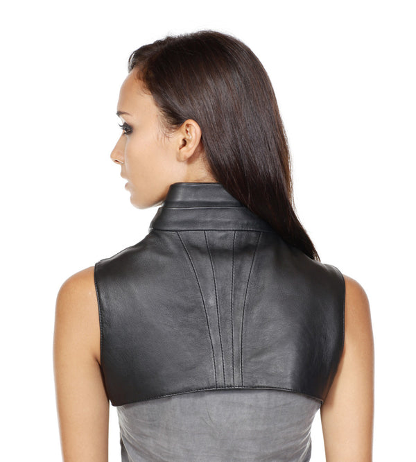 mini leather vest